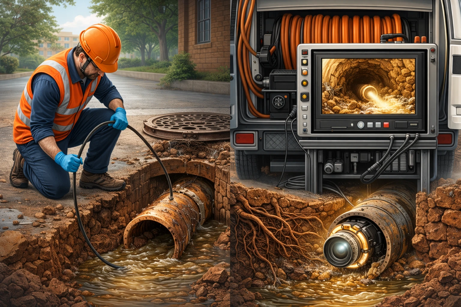 Έλεγχος αποχέτευσης με κάμερα – Πως γίνεται στρατηγικά