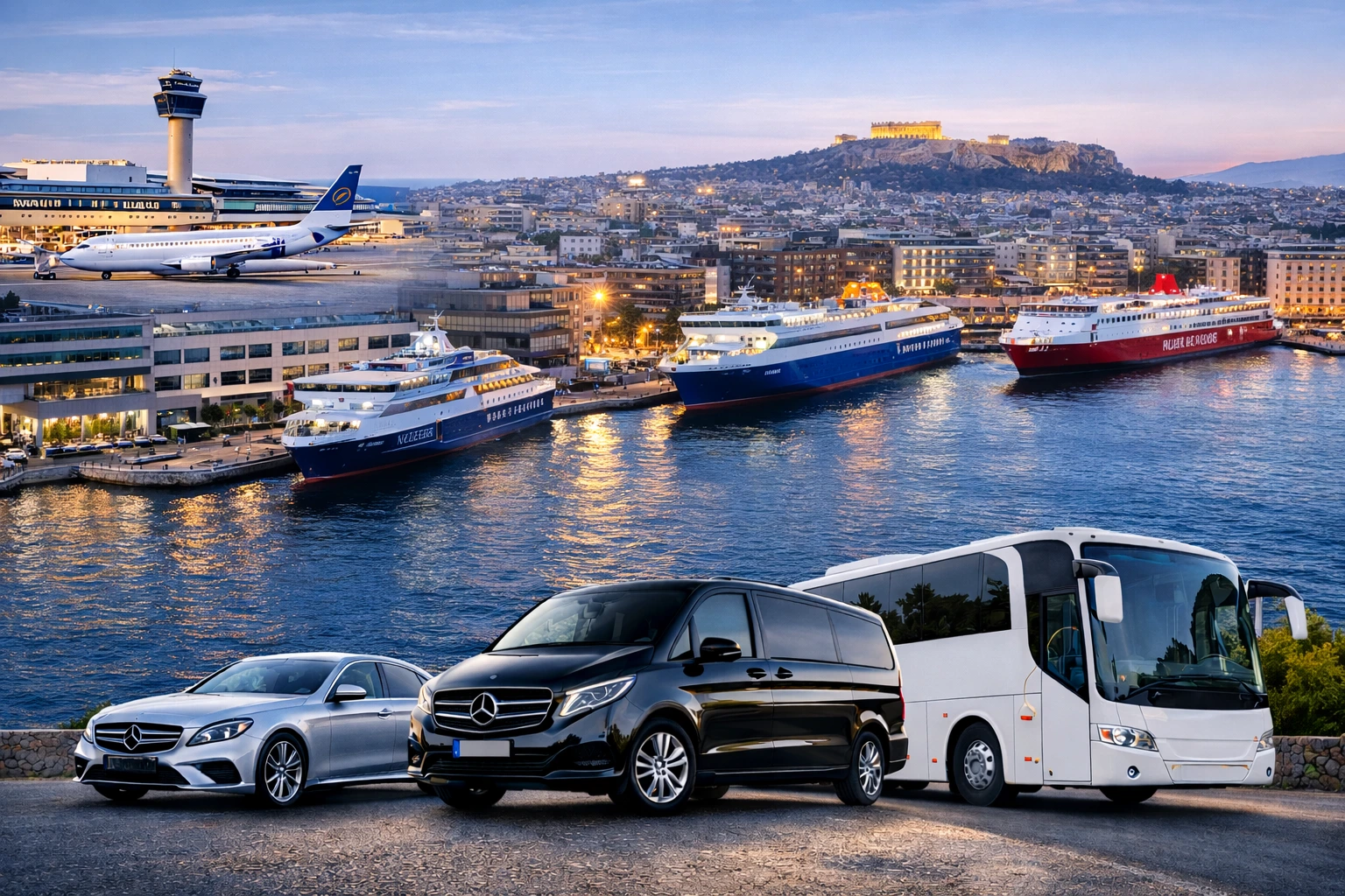 Athens Airport to Piraeus Port – Βρες Επαγγελματία